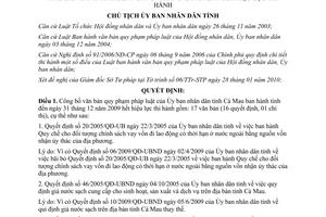 Quyết định 238/QĐ-UBND năm 2010 công bố văn bản quy phạm pháp luật Ủy ban Cà Mau hết hiệu lực thi hành