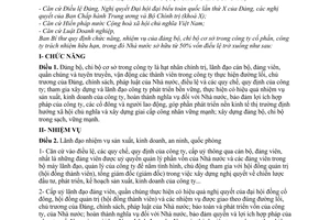 Quy định 288-QĐ/TW chức năng, nhiệm vụ  Đảng bộ, chi bộ cơ sở tro