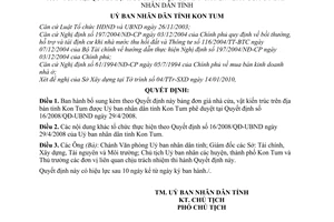 Quyết định 04/2010/QĐ-UBND bổ sung bảng đơn giá nhà cửa, vật kiến trúc