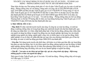 Hướng dẫn 1690/LĐTBXH-TTr tổ chức các hoạt động Tuần lễ quốc gia An toàn vệ sinh lao động - Phòng chống cháy nổ TP. Hồ Chí Minh năm 2010