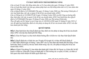 Quyết định 03/2010/QĐ-UBND xét cho phép sử dụng thẻ đi lại của doanh nhân APEC