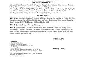 Quyết định 769/QĐ-BTP Kế hoạch tổng thể thực hiện Đề án Triển khai thực hiện công tác theo dõi tình hình thi hành pháp