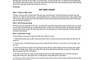 Thông tư 07/2010/TT-BGTVT  tải trọng, khổ giới hạn đường bộ lưu hành xe quá tải quá khổ giới hạn,