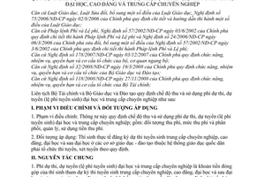 Thông tư liên tịch 21/2010/TTLT-BTC-BGDĐT chế độ thu sử dụng phí dự thi, dự tuyển  đại học, cao đẳng trung cấp chuyên nghiệp