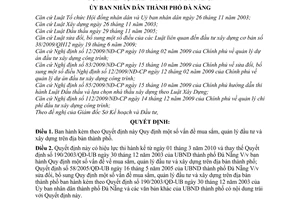 Quyết định 04/2010/QĐ-UBND mua sắm, quản lý đầu tư xây dựng trên địa bàn thành phố Đà Nẵng