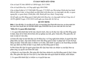 Quyết định 87/QĐ-UBND Điều lệ tổ chức hoạt động quỹ phát triển khoa học công nghệ Bình Định 2010