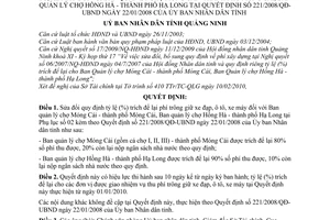 Quyết định 518/2010/QĐ-UBND sửa đổi Quyết định 221/2008/QĐ-UBND