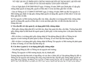 Hướng dẫn 135/HD-STNMT 2010 quản lý phôi Giấy chứng nhận quyền sử dụng đất An Giang