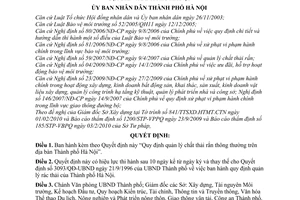 Quyết định 11/2010/QĐ-UBND  quản lý chất thải rắn thông thường trên địa bàn thành phố Hà Nội