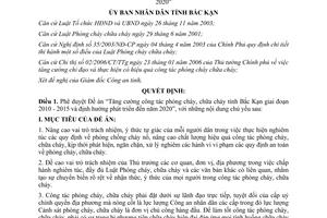 Quyết định 336/2010/QĐ-UBND Đề án Tăng cường công tác phòng cháy