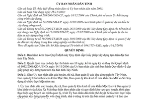 Quyết định 06/2010/QĐ-UBND  cấp Giấy phép xây dựng tạm