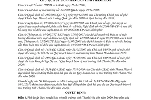 Quyết định 674/QĐ-UBND năm 2010 quy hoạch bảo vệ môi trường Thanh Hóa