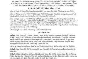 Quyết định 12/2010/QĐ-UBND sửa đổi Quyết định 2585/QĐ-UBND Vĩnh Long