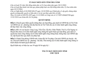 Quyết định 01/2010/QĐ-UBND  chuyển giao hợp đồng, giao dịch cho tổ chức