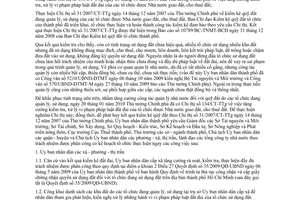 Chỉ thị 06/2010/CT-UBND tăng cường công tác quản lý nhà nước quỹ đất các tổ chức đang quản lý, sử dụng