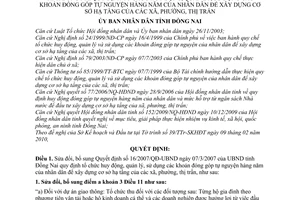 Quyết định 08/2010/QĐ-UBND sửa đổi Quyết định 16/2007/QĐ-UBND tổ chức huy động, quản lý, sử dụng các khoản đóng góp tự nguyện