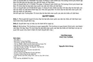 Quyết định 05/QĐ-BCĐĐHDTTS phê duyệt kế hoạch tổ chức Đại hội đại biểu toàn quốc các dân tộc thiểu số Việt Nam