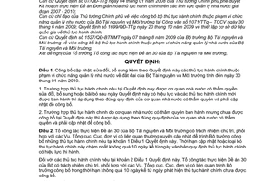 Quyết định 403/QĐ-BTNMT công bố cập nhật, sửa đổi thủ tục hành chính phạm vi chức năng quản lý nhà nước đất đai