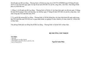 Công văn 872/VPCP-KGVX 2010 cán bộ, công chức, viên chức