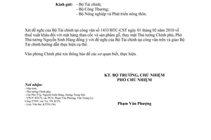 Công văn 967/VPCP-KTTH thuế xuất khẩu mặt hàng than cốc và sản phẩm gỗ