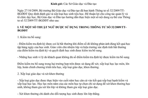 Công văn 717/BGDĐT-GDTH hướng dẫn Thông tư 32/2009/TT-BGDĐT quy định đánh giá  xếp loại học sinh tiểu học