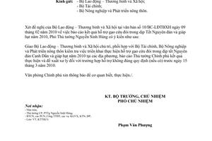 Công văn 1088/VPCP-KTTH báo cáo kết quả hỗ trợ gạo cứu đói