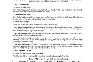 Quy chuẩn kỹ thuật Quốc gia QCVN 08:2010/BTC về dự trữ nhà nước đối với xuồng cứu nạn do Bộ Tài chính ban hành