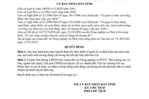 Quyết định 05/2010/QĐ-UBND quản lý điều kiện trại nuôi sinh sản, trại nuôi sinh trưởng động vật hoang dã