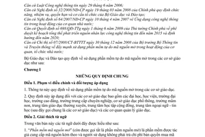 Thông tư 08/2010/TT-BGDĐT sử dụng phần mềm tự do mã nguồn mở trong các cơ sở giáo dục