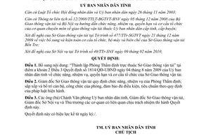 Quyết định 471/QĐ-UBND năm 2010 bổ sung Quyết định 1814/QĐ-UB Bến Tre