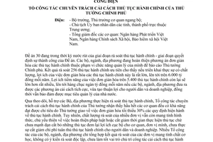 Công điện 68/CĐ-CCTTHC  rà soát thủ tục hành chính