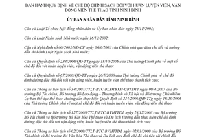 Quyết định 04/2010/QĐ-UBND chế độ chính sách huấn luyện viên vận động viên thể thao Ninh Bình