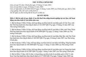 Quyết định 16/2010/QĐ-TTg sửa đổi, bãi bỏ Quy chế hoạt động  khu kinh tế cửa khẩu