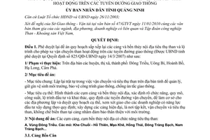 Quyết định 577/QĐ-UBND năm 2010 quy hoạch sắp xếp cảng bến thuỷ nội địa tiêu thụ than Quảng Ninh