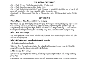 Quyết định 15/2010/QĐ-TTg  phụ cấp dạy lớp ghép giáo viên trực tiếp giảng dạy học sinh tiểu học trong các cơ sở giáo dục công lập