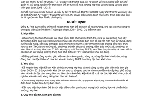 Quyết định 514/QĐ-UBND năm 2010 kiên cố hóa lớp học nhà công vụ cho giáo viên Bình Thuận