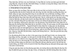 Báo cáo 16/BC-UBDT tình hình vùng dân tộc công tác chỉ đạo, điều hành tháng 2, nhiệm vụ trọng tâm tháng 3 năm 2010