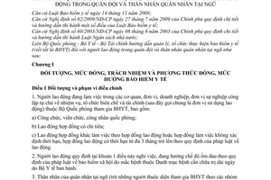 Thông tư liên tịch 25/2010/TTLT-BQP-BYT-BTC hướng dẫn quản lý, tổ chức thực hiện