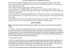 Quyết định 07/2010/QĐ-UBND mức thu phí vệ sinh trên địa bàn tỉnh Kiên Giang