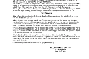 Quyết định 07/2010/QĐ-UBND phương pháp xác định giá đất trên địa bàn tỉnh Gia Lai