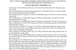 Quyết định 14/2010/QĐ-UBND sửa đổi Quyết định 55/2007/QĐ-UBND mức thu, mức trích, cơ quan thu đối tượng miễn giảm phí,  tài nguyên và môi trường