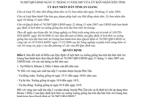 Quyết định 08/2010/QĐ-UBND sửa đổi Lịch thời vụ xuống giống lúa An Giang