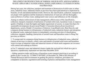 Directive No. 04/CT-UBND on correcting the classification collection transport