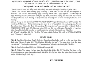 Quyết định 680/QĐ-UBND  tiêu chuẩn trình tự thủ tục công nhận danh hiệu