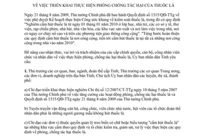 Chỉ thị 04/CT-UBND 2010 phòng chống tác hại của thuốc lá Đồng Tháp