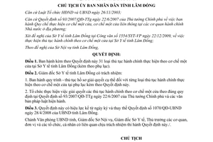 Quyết định 543/QĐ-UBND thủ tục hành chính theo cơ chế một cửa Sở Y tế Lâm Đồng