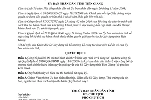 Quyết định 906/QĐ-UBND công bố loại bỏ 09 thủ tục hành chính