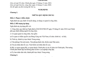 Nghị định 24/2010/NĐ-CP tuyển dụng, sử dụng quản lý công chức