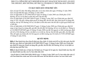 Quyết định 471/2010/QĐ-UBND  chính sách hỗ trợ khi nhà nước thu hồi đất