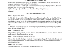 Pháp lệnh 11/2010/UBTVQH12  thủ tục bắt giữ tàu bay